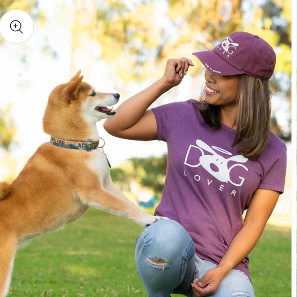 Dog is Good "Dog Lover" Bolo Logo T-shirt Plum ~ Small - Picture 5 of 7